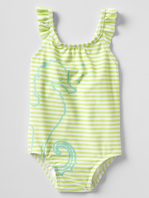 1 of 8 showing, with the color limon of product Seahorse flutter swim one-piece