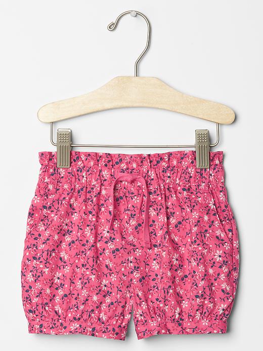 1 of 8 showing, with the color pink floral of product Printed bubble shorts