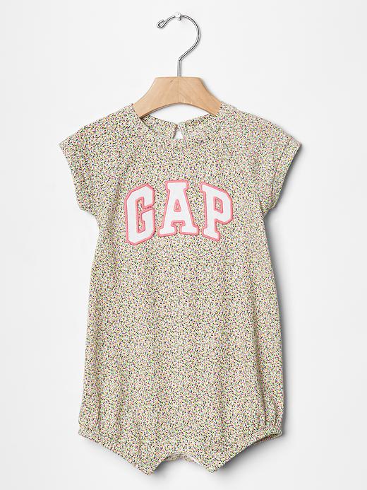 1 of 8 showing, with the color small floral of product Floral logo bubble one-piece