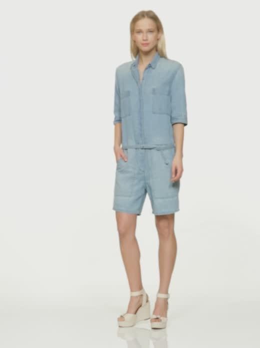 Женские комбинезоны Gap 1969 linen denim romper — фото 8