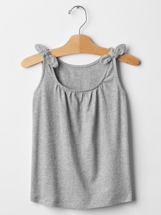 1 of 8 showing, with the color grey heather of product Knotted tie tank