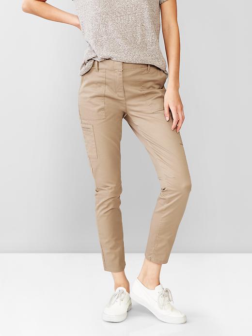 1 of 8 showing, with the color chino academy of product Skinny crop cargo khakis