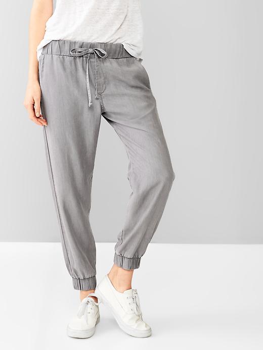 1 of 8 showing, with the color medium grey of product 1969 TENCEL™ denim jogger pants