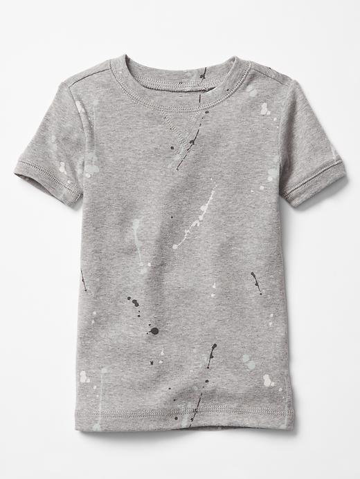 1 of 8 showing, with the color grey heather of product Painterly sleep tee