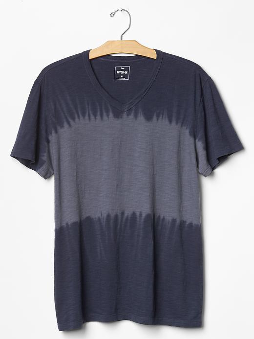 2 of 8 showing, with the color equinox blue of product Lived-in dip-dye t-shirt