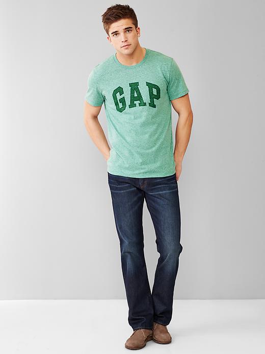 2 of 8 showing, with the color green heather of product Tri-blend arch logo t-shirt