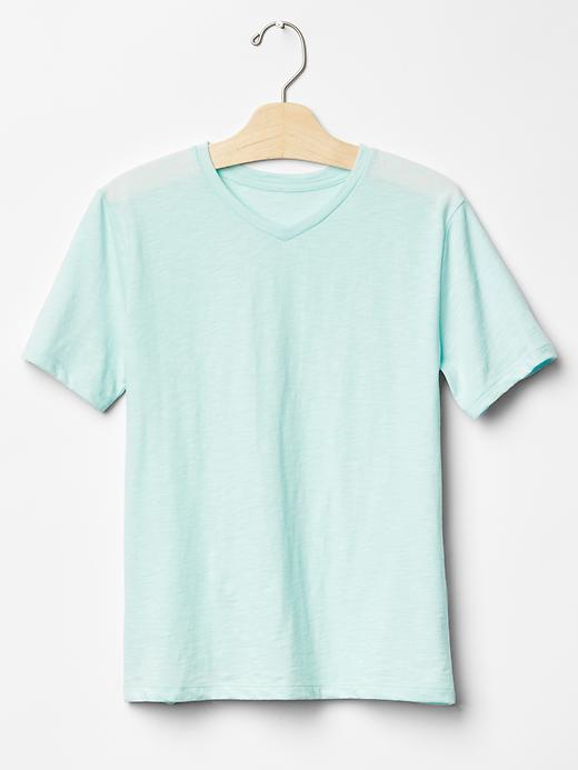 1 of 8 showing, with the color glass of water of product Solid V-neck tee