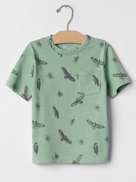 1 of 8 showing, with the color ashbury green of product Printed pocket tee