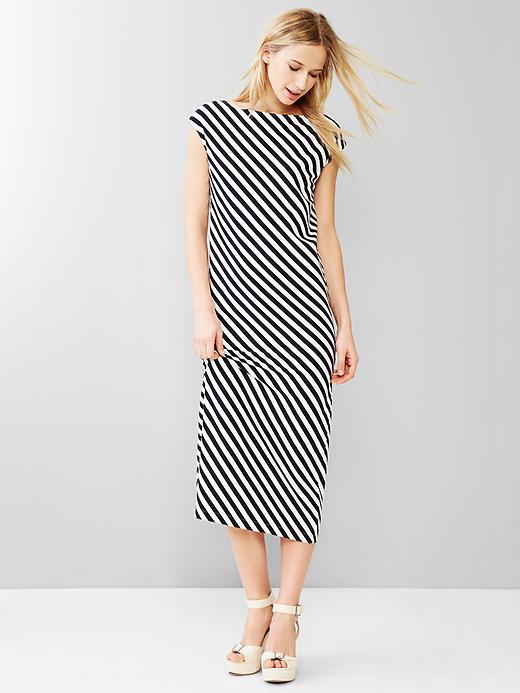 Image number 1 showing, Stripe muscle midi dress