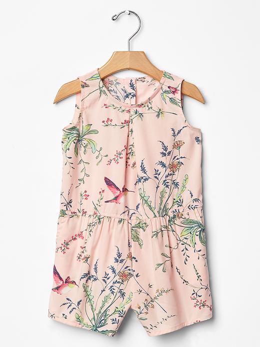 1 of 8 showing, with the color silk powder of product Printed pleat romper
