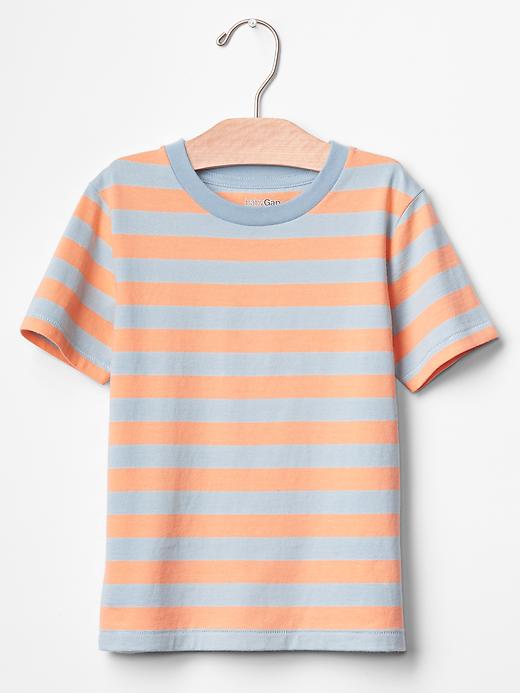 1 of 8 showing, with the color orange neon coral of product Stripe tee