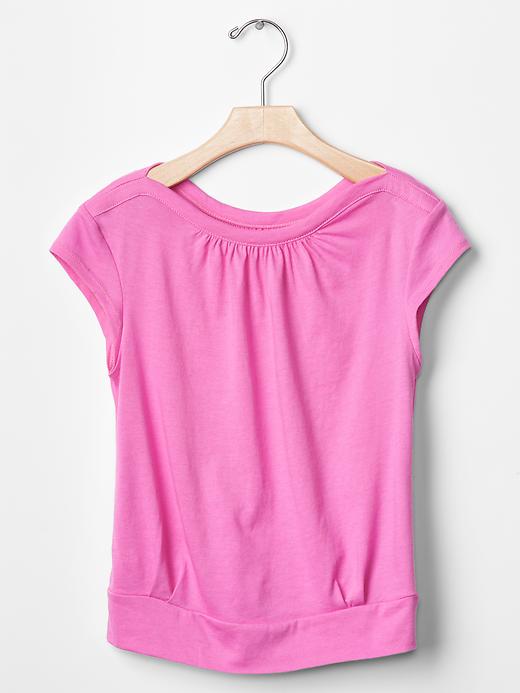 1 of 8 showing, with the color india pink of product Shirred tee