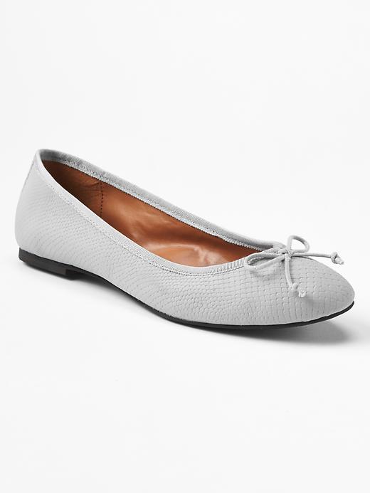 1 of 8 showing, with the color classic grey of product Snakeskin ballet flats