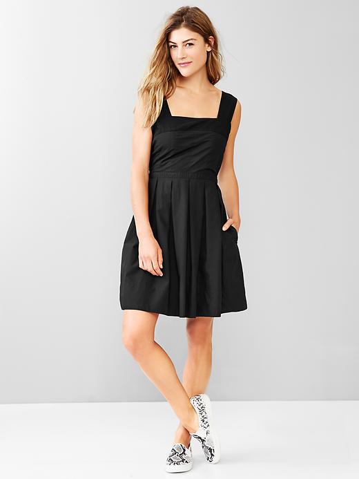1 of 8 showing, with the color true black of product Fit & flare sundress