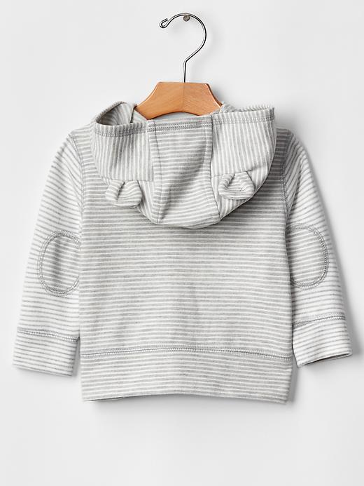 2 of 8 showing, with the color gray of product Favorite stripe bear hoodie