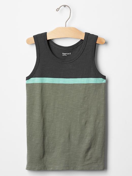 1 of 8 showing, with the color gun powder of product Colorblock stripe tank