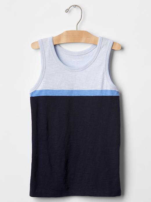 1 of 8 showing, with the color urban blue of product Colorblock stripe tank
