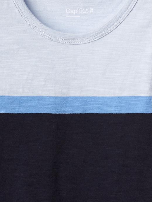 2 of 8 showing, with the color urban blue of product Colorblock stripe tank