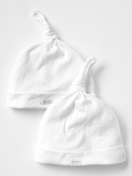 1 of 8 showing, with the color white of product Favorite knot hat (2-pack)
