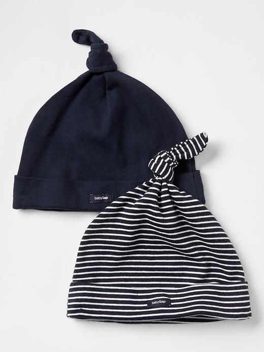 1 of 8 showing, with the color blue galaxy of product Favorite knot hat (2-pack)
