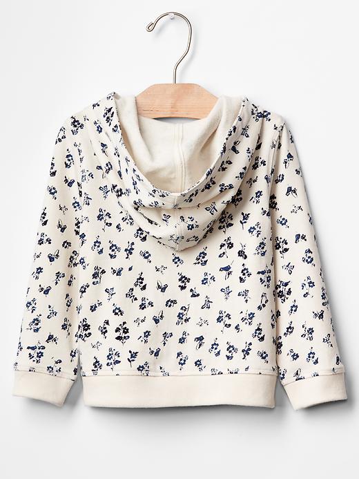 2 of 8 showing, with the color snow cap of product Floral logo zip hoodie