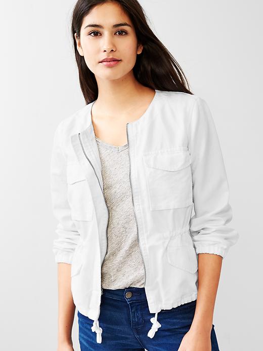 1 of 8 showing, with the color white of product Utility jacket