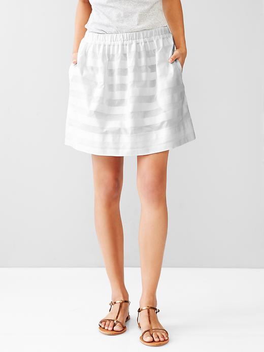 View large product image 1 of 1. Stripe dobby skirt