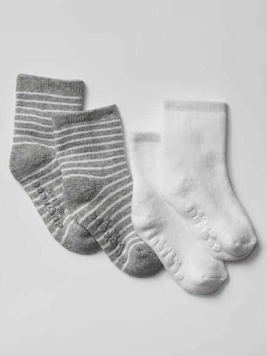 1 of 8 showing, with the color white of product Favorite ribbed socks (2-pack)