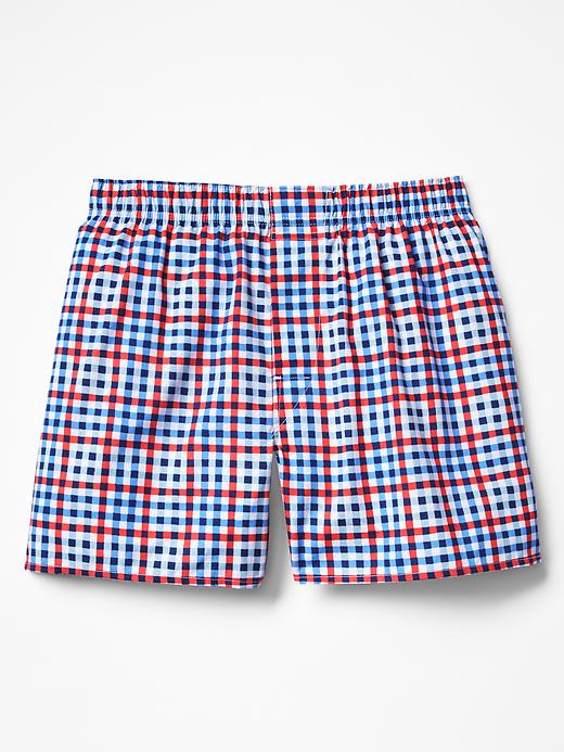 1 of 8 showing, with the color rose bush of product Gingham print boxers