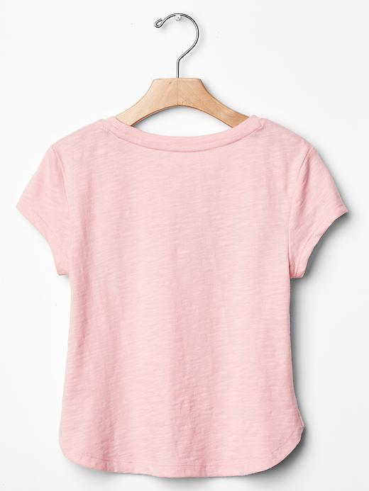 2 of 8 showing, with the color icy pink of product Embellished beach graphic tee