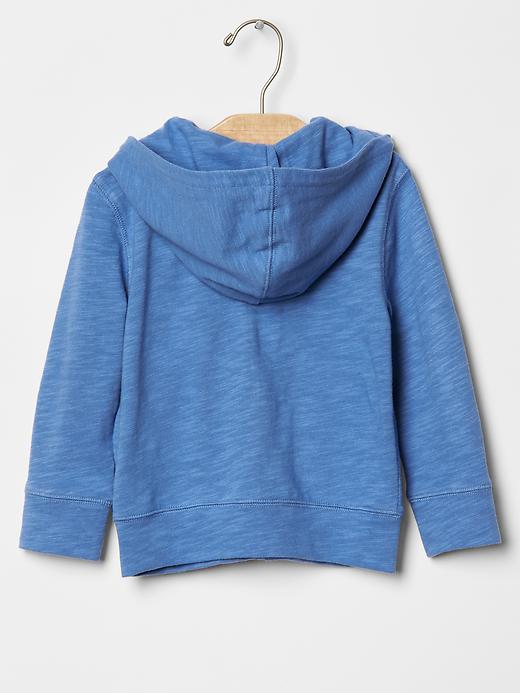 2 of 8 showing, with the color cabana blue of product Printed logo zip hoodie