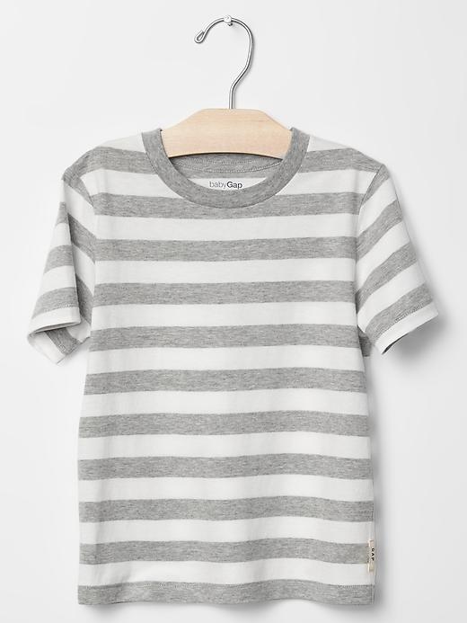 1 of 8 showing, with the color light heather gray of product Stripe tee