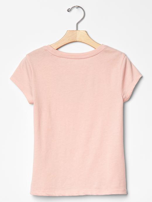 2 of 8 showing, with the color icy pink of product Glitter star logo tee