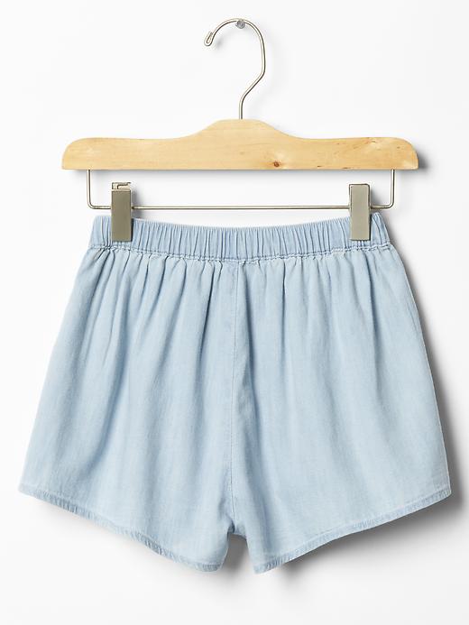 2 of 8 showing, with the color light chambray of product Kids Chambray Shorts