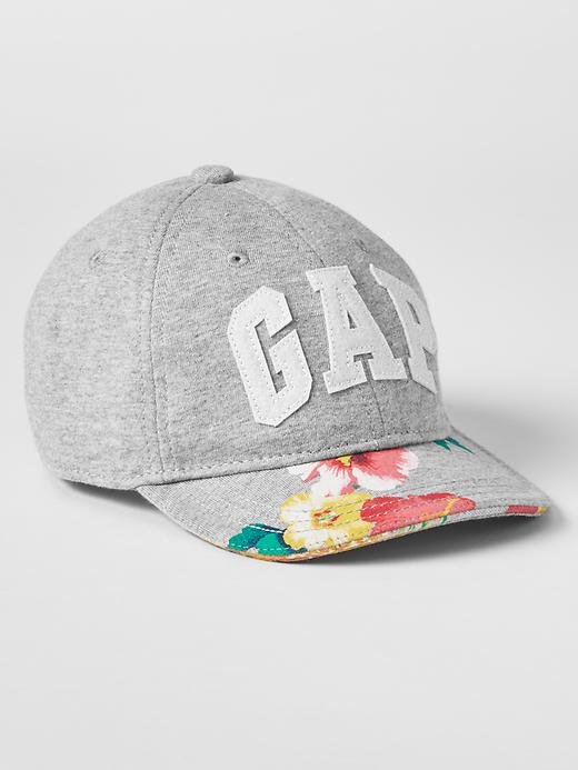 1 of 8 showing, with the color heather grey of product Floral jersey logo hat