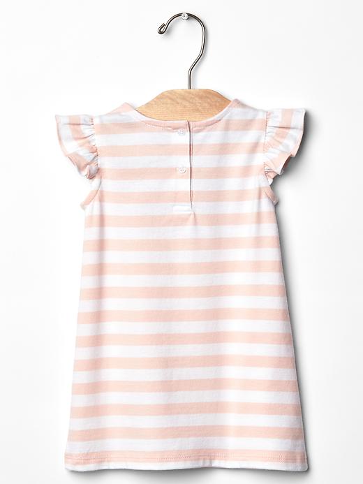 2 of 8 showing, with the color milkshake pink of product Logo Stripe Flutter Dress