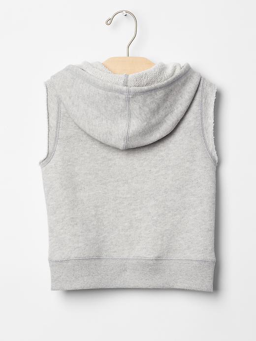 2 of 8 showing, with the color heather grey of product Logo zip sweatshirt vest