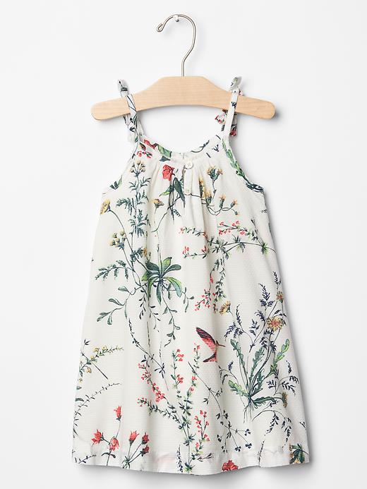 2 of 8 showing, with the color snow cap of product Floral tie-tank dress