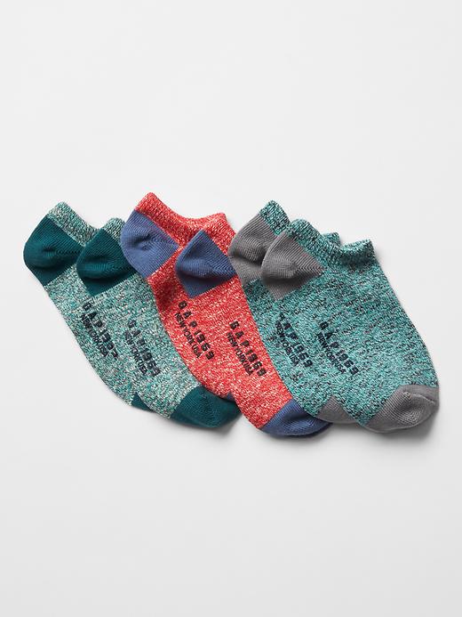 1 of 8 showing, with the color multi of product Marled ankle socks (3-pack)
