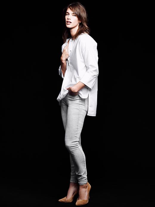 2 of 8 showing, with the color white of product Wide-sleeve popover tunic