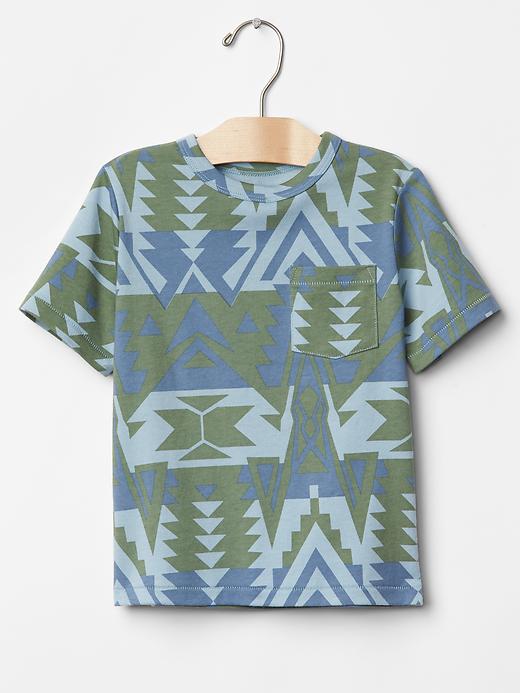 1 of 8 showing, with the color blue combo of product Printed pocket tee
