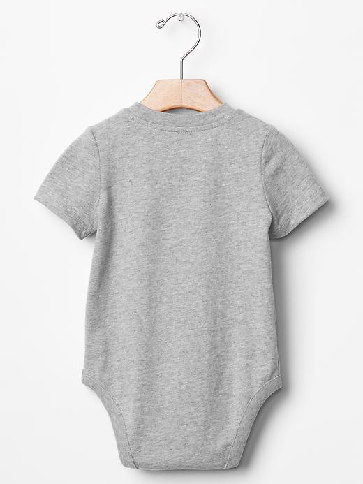 2 of 8 showing, with the color grey heather of product Fun shapes bodysuit