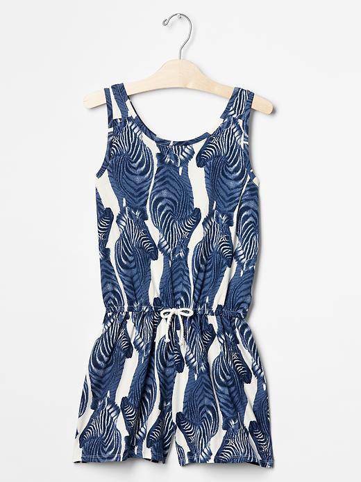 1 of 8 showing, with the color zebra of product Printed tank romper