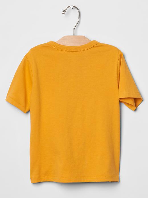 2 of 8 showing, with the color butterscotch of product Graphic pocket tee