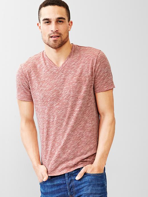 Beach slub V-neck t-shirt | Gap