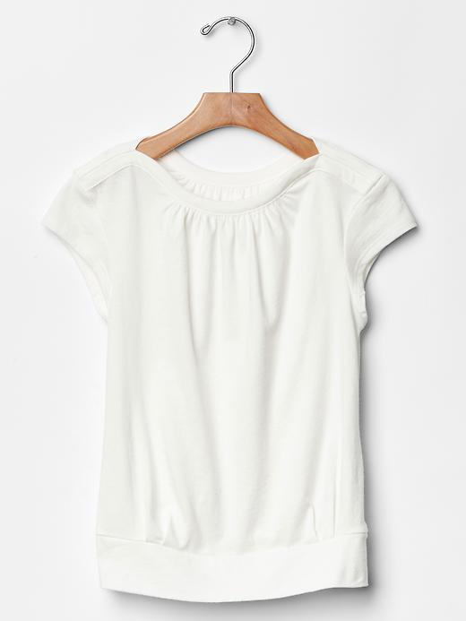 1 of 8 showing, with the color new off white of product Shirred tee