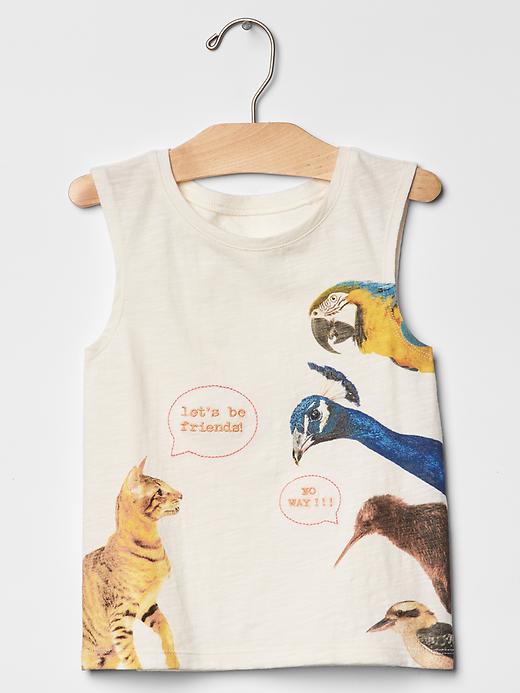 1 of 8 showing, with the color snow cap of product Embroidered graphic tank