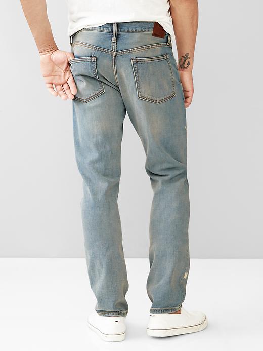 2 of 8 showing, with the color vintage art denim of product 1969 slim fit jeans (vintage art wash)