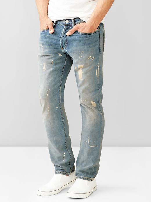 1 of 8 showing, with the color vintage art denim of product 1969 slim fit jeans (vintage art wash)
