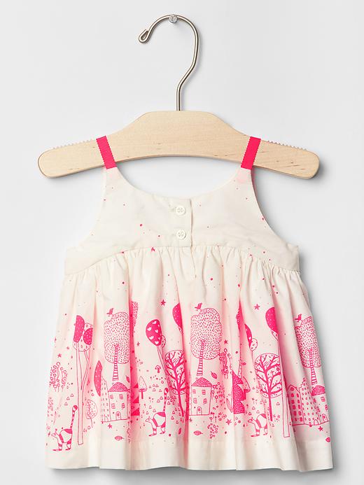 2 of 8 showing, with the color ivory frost of product Poplin park print top